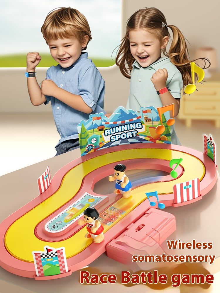 Electric dual-track racing children's toy wireless motion-sensing racing sports exercise educational game