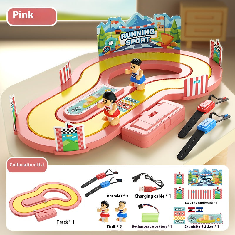 Electric dual-track racing children's toy wireless motion-sensing racing sports exercise educational game