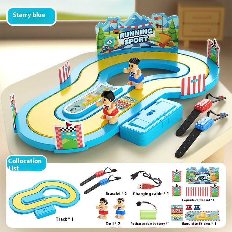 Electric dual-track racing children's toy wireless motion-sensing racing sports exercise educational game