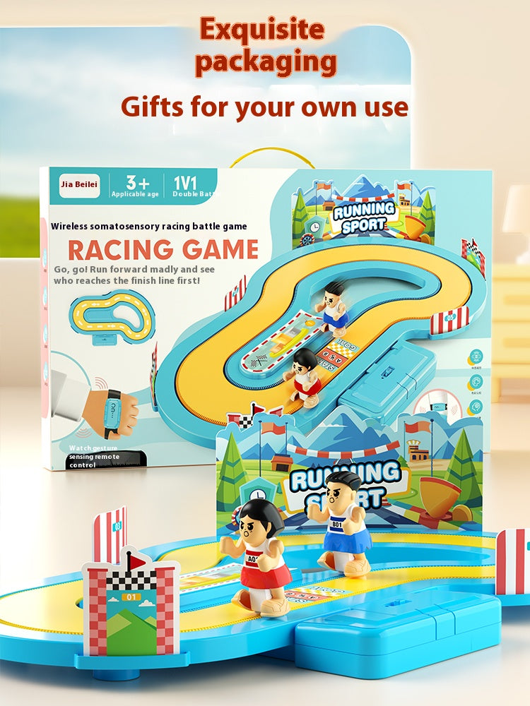 Electric dual-track racing children's toy wireless motion-sensing racing sports exercise educational game