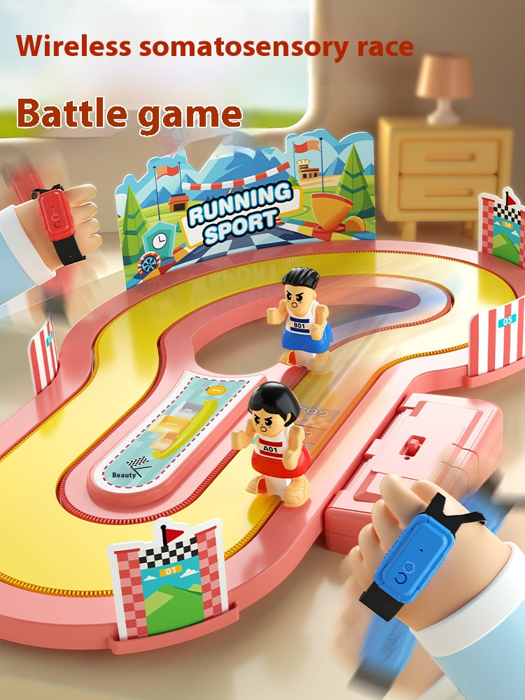 Electric dual-track racing children's toy wireless motion-sensing racing sports exercise educational game