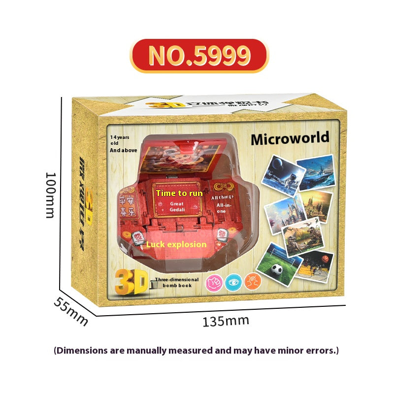 2025 new model snake Mini3D book keychain decompression toy press exquisite gift