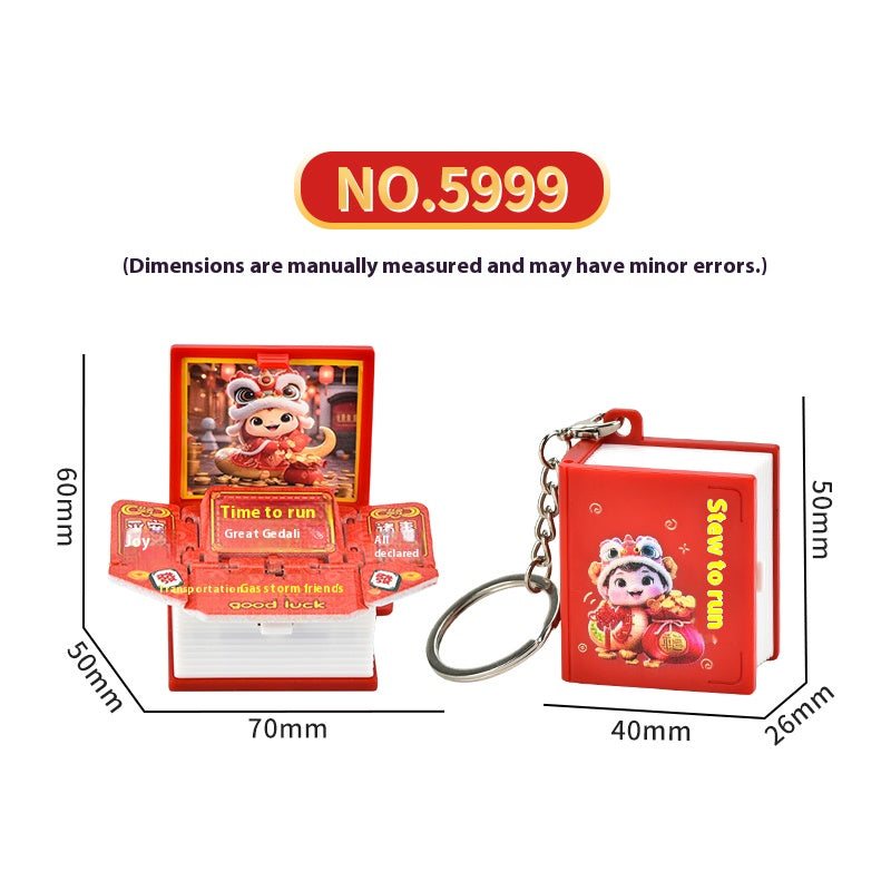 2025 new model snake Mini3D book keychain decompression toy press exquisite gift
