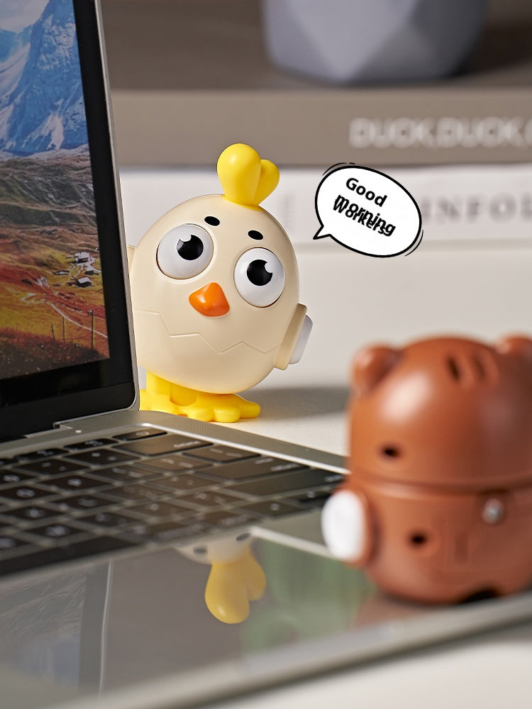Popular cute animal with sound effects keychain multifunctional educational decompression toy desktop ornament