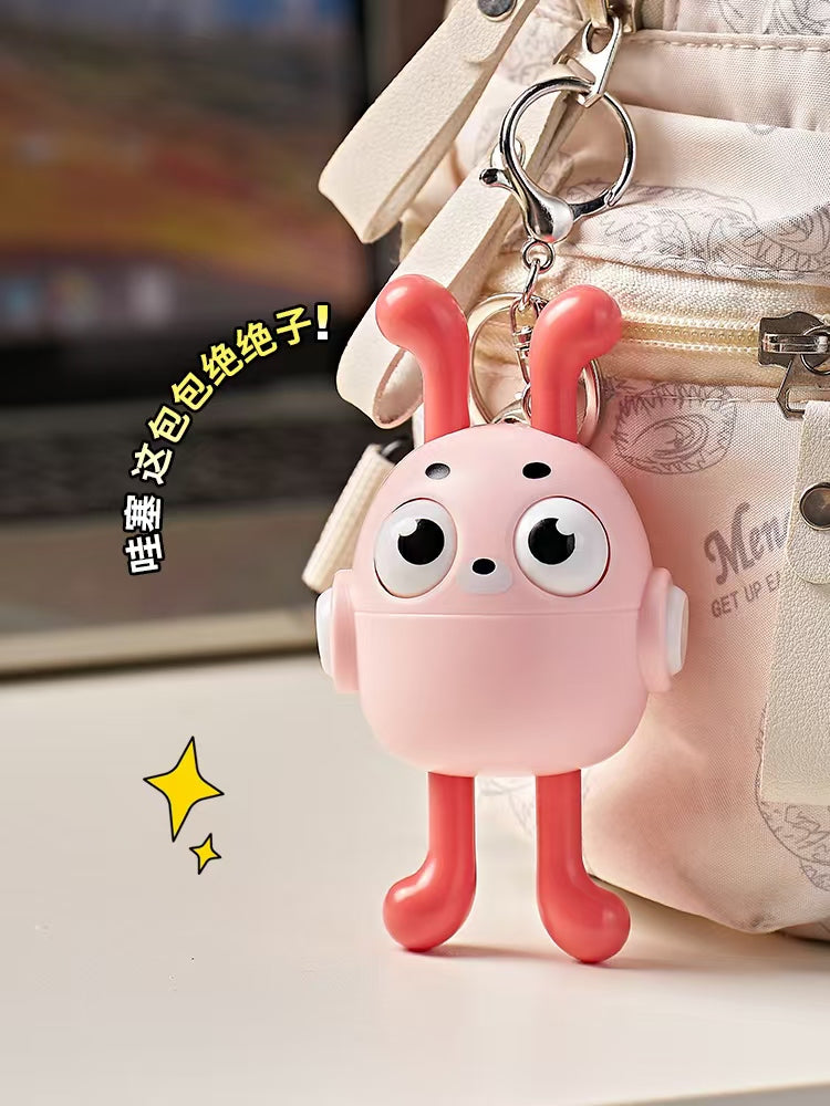 Popular cute animal with sound effects keychain multifunctional educational decompression toy desktop ornament