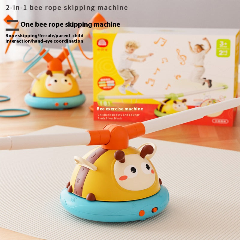 2 in 1 Bee Jump Rope Machine Hoop Jumping Ring 3-6 Years Old Children's Outdoor Sports Toy Game Machine