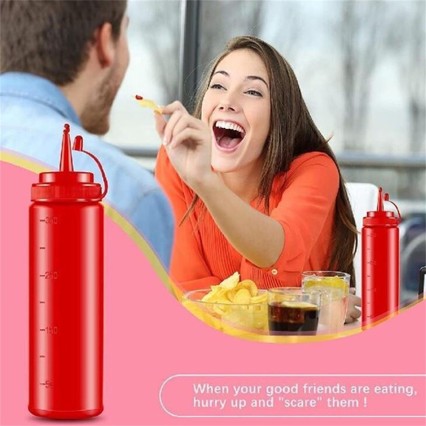 Simulation toys Scare good friends and family Tomato bottle toy Give them a scare