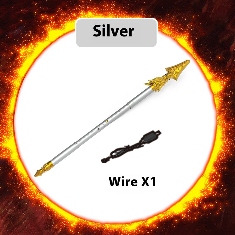 【Voice Control Version】Nezha's Fire-Tipped Spear Toy with a High-End Sense of Stretching for Children's Outdoor Parent-Child for Ages 3-6