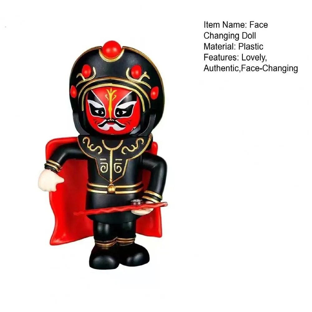 Sichuan opera face changing doll-mask shifting puppet decoration-Bian Lian plastic decorative toys with 4 unique faces-suitable for all ages of decompression toys