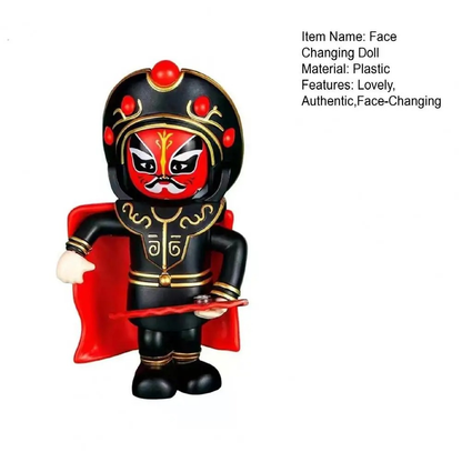 Sichuan opera face changing doll-mask shifting puppet decoration-Bian Lian plastic decorative toys with 4 unique faces-suitable for all ages of decompression toys