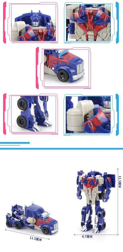 12CM Transformation Robot Kit Toys Models 2 In 1 One Step Model Deformed Car Toy for Boy Gift