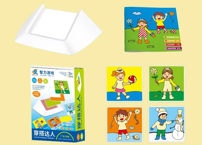 Kids Montessori Games Toys Clothes Drying Dress-Up Puzzle Jigsaw Thinking Game Educational MKids Montessoriatching Toys Gifts