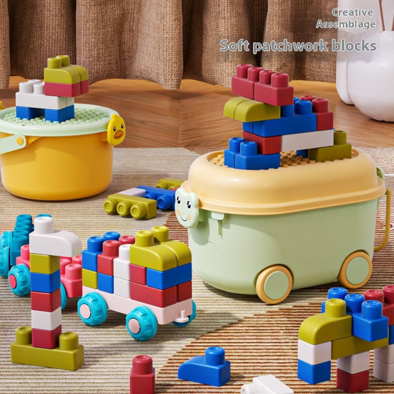 2024 Trendy Animal Soft Gel Building Blocks 0-3 Years Old Educational Puzzle Toy for Children's Intelligence Development Non-To