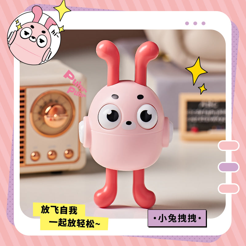 Popular cute animal with sound effects keychain multifunctional educational decompression toy desktop ornament