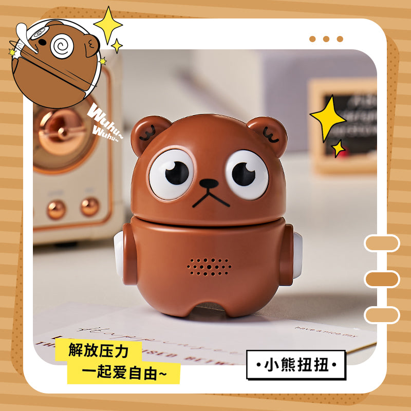Popular cute animal with sound effects keychain multifunctional educational decompression toy desktop ornament