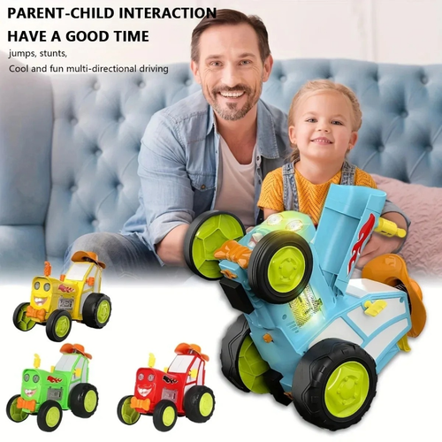 Rc Truck Funny Children Toys Crazy Jumping Car With Music Lights Vehicle Infrared Remote Control Stunt Cars Dance Walk Upright