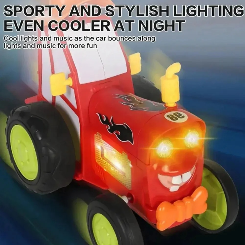 Rc Truck Funny Children Toys Crazy Jumping Car With Music Lights Vehicle Infrared Remote Control Stunt Cars Dance Walk Upright