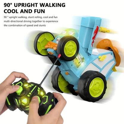 Rc Truck Funny Children Toys Crazy Jumping Car With Music Lights Vehicle Infrared Remote Control Stunt Cars Dance Walk Upright