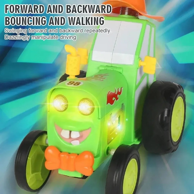 Rc Truck Funny Children Toys Crazy Jumping Car With Music Lights Vehicle Infrared Remote Control Stunt Cars Dance Walk Upright