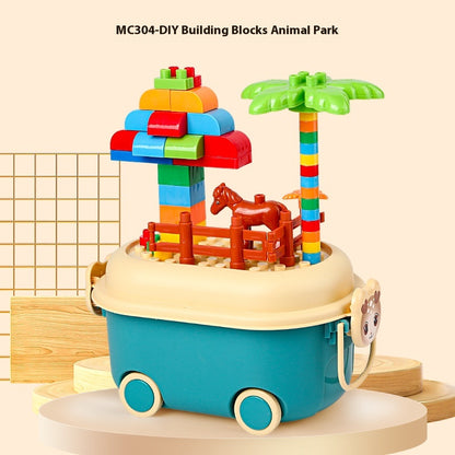 2024 Trendy DIY Animal Park Building Blocks 3-6 Years Old Educational Assembly Toys for Children's Intelligence Development