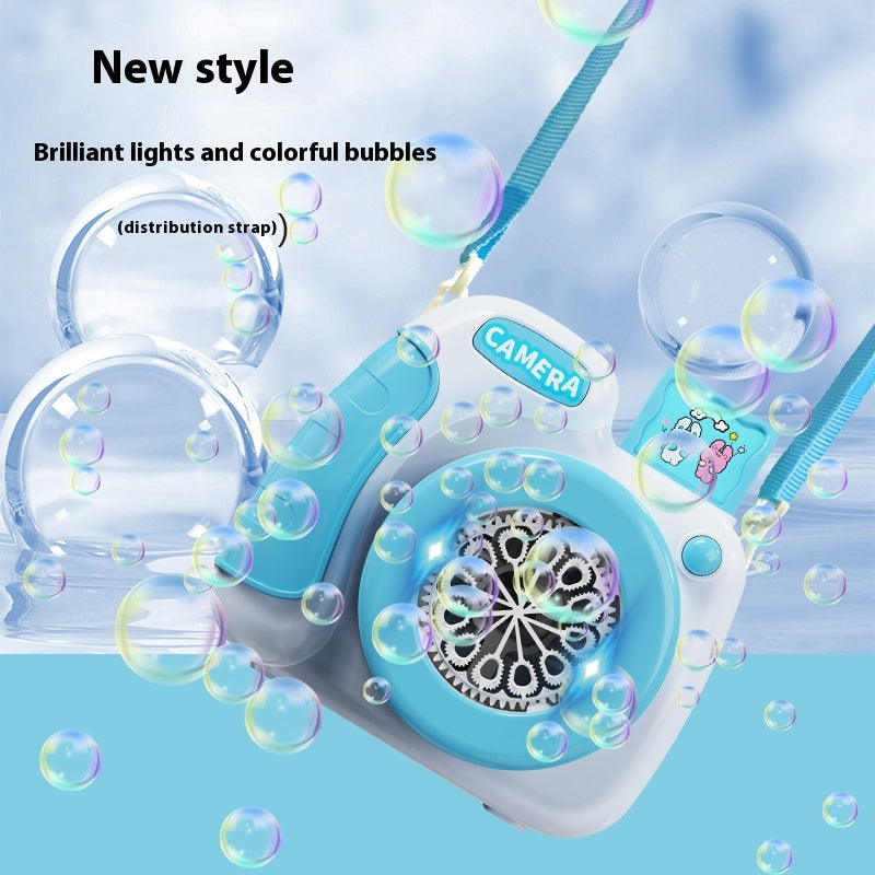 2024 Popular Children's Toy Automatic Bubble Blower with Colorful Bubbles Camera as a Gift for Parent-Child Interaction