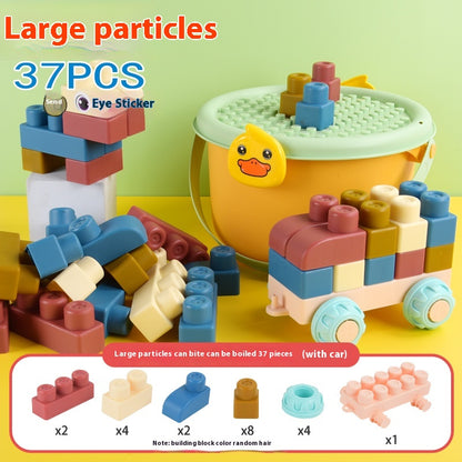 2024 Trendy Animal Soft Gel Building Blocks 0-3 Years Old Educational Puzzle Toy for Children's Intelligence Development Non-To