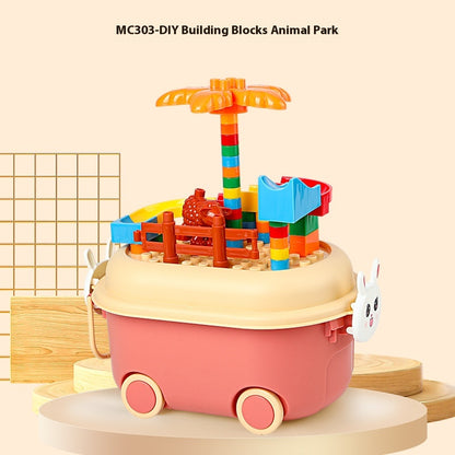 2024 Trendy DIY Animal Park Building Blocks 3-6 Years Old Educational Assembly Toys for Children's Intelligence Development