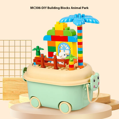 2024 Trendy DIY Animal Park Building Blocks 3-6 Years Old Educational Assembly Toys for Children's Intelligence Development