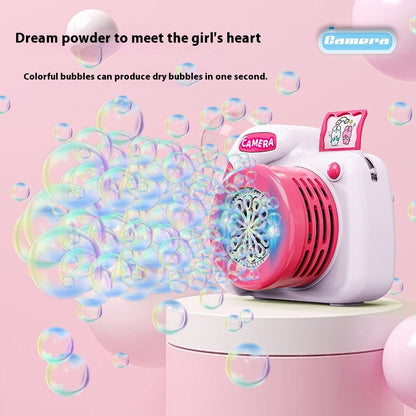 2024 Popular Children's Toy Automatic Bubble Blower with Colorful Bubbles Camera as a Gift for Parent-Child Interaction