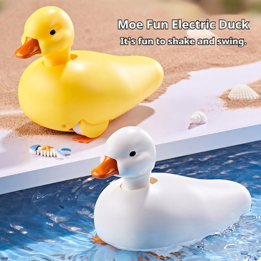 Baby electric swaying duck guided crawling bath bath toy baby raised head training learning to climb cute