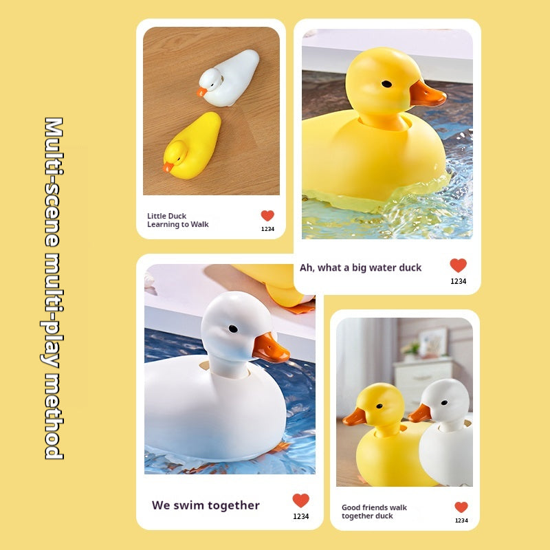 Baby electric swaying duck guided crawling bath bath toy baby raised head training learning to climb cute