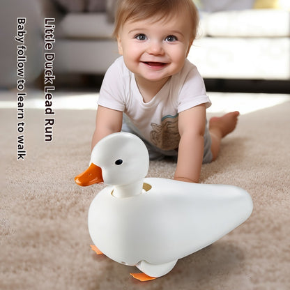 Baby electric swaying duck guided crawling bath bath toy baby raised head training learning to climb cute