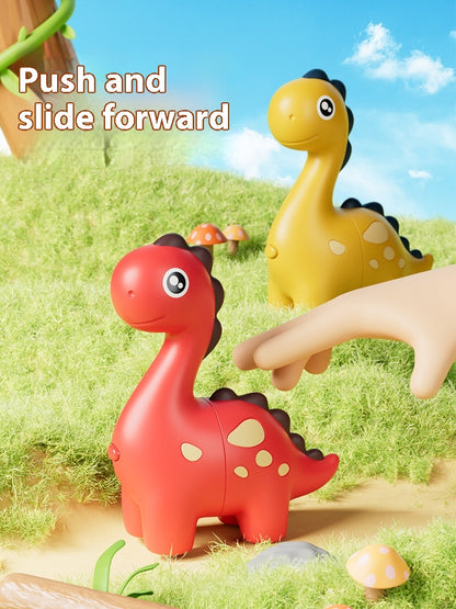 Authentic and realistic cartoon simulation telescopic dinosaur model, non-toxic children's toy for ages 3-6, cute and exquisite