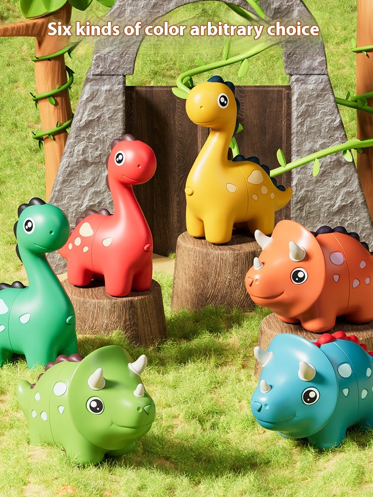 Authentic and realistic cartoon simulation telescopic dinosaur model, non-toxic children's toy for ages 3-6, cute and exquisite