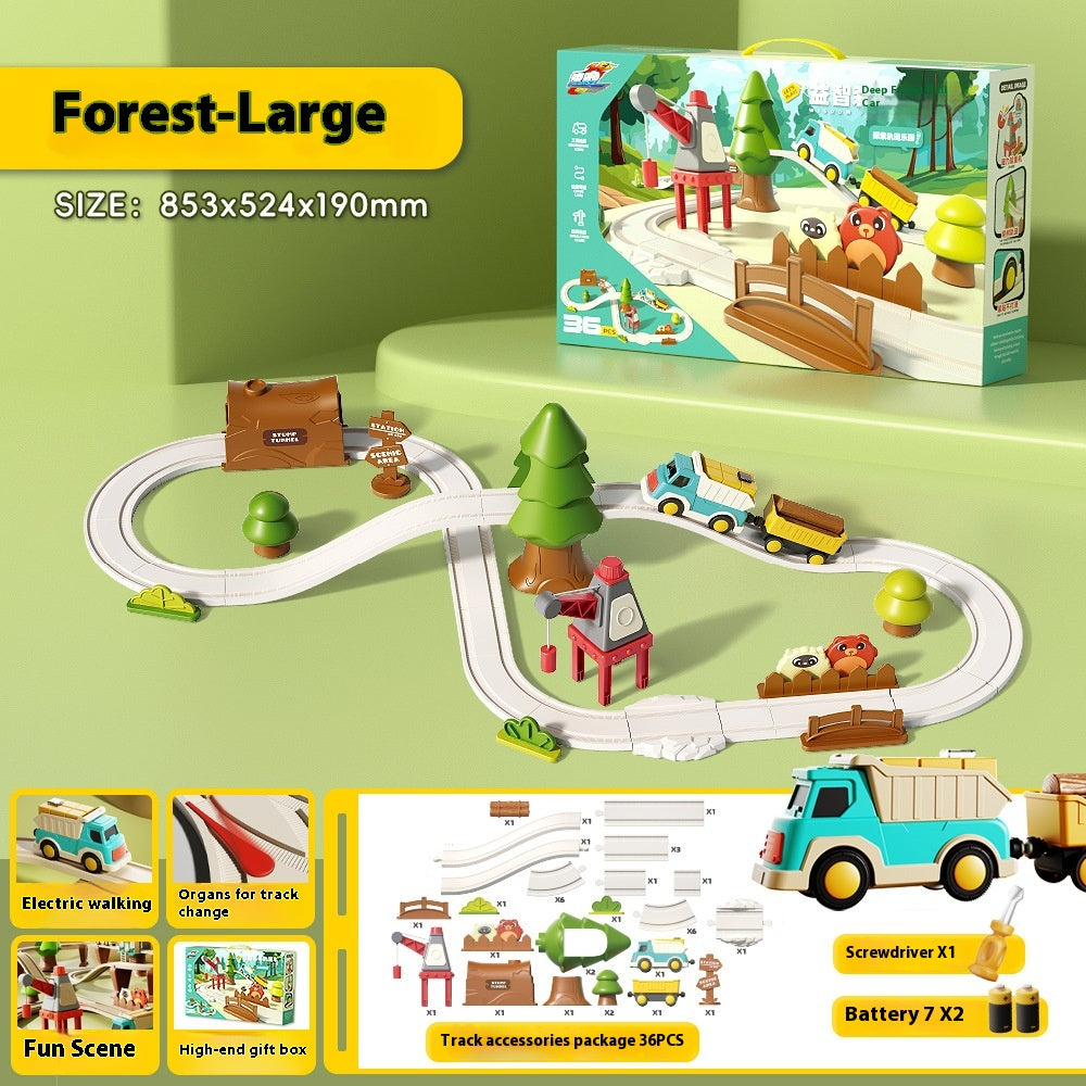 Toy Paradise Educational Forest Large Train Track Electric Running Train Parent-Child Interaction (3-6 years old)