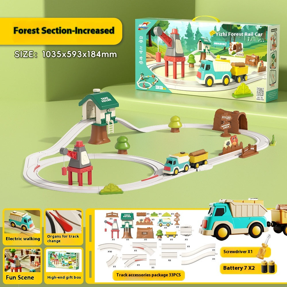 Toy Paradise Educational Forest Large Train Track Electric Running Train Parent-Child Interaction (3-6 years old)