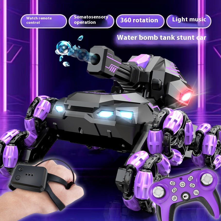 New Year's gift new model remote control car toy boy gesture sensing transformation drifting shooting four-wheel drive off-road