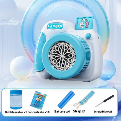 2024 Popular Children's Toy Automatic Bubble Blower with Colorful Bubbles Camera as a Gift for Parent-Child Interaction