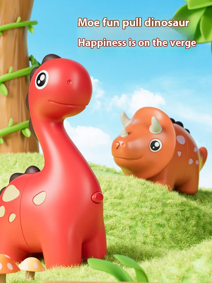 Authentic and realistic cartoon simulation telescopic dinosaur model, non-toxic children's toy for ages 3-6, cute and exquisite